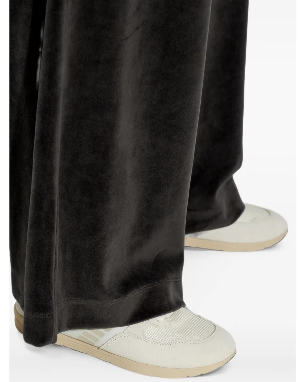 EA7 White Suede-Panelled Sneakers