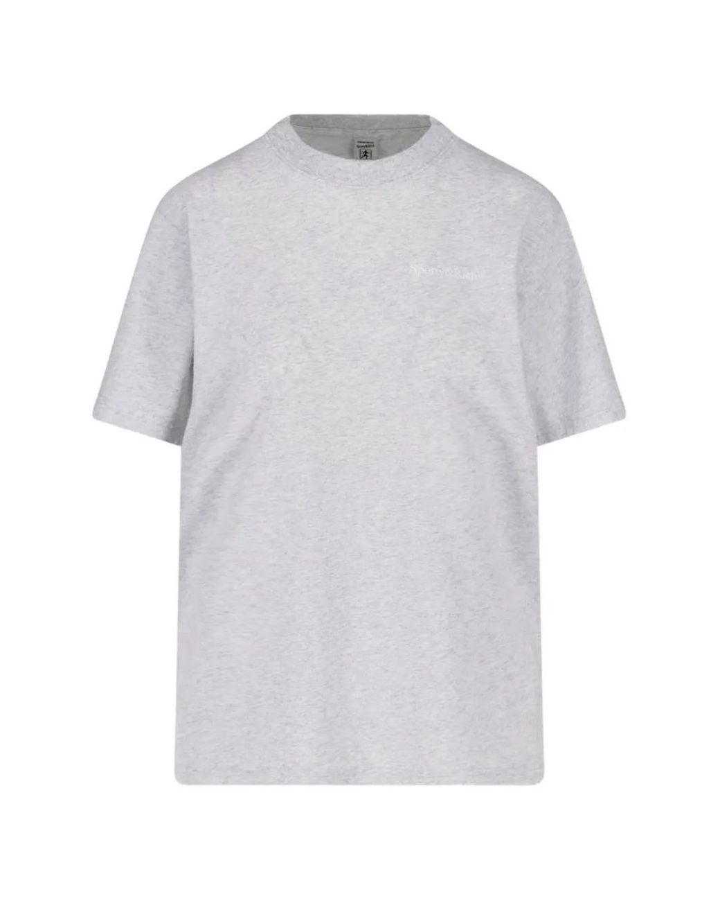Sporty & Rich White Cameron Logo-Print Cotton T-Shirt