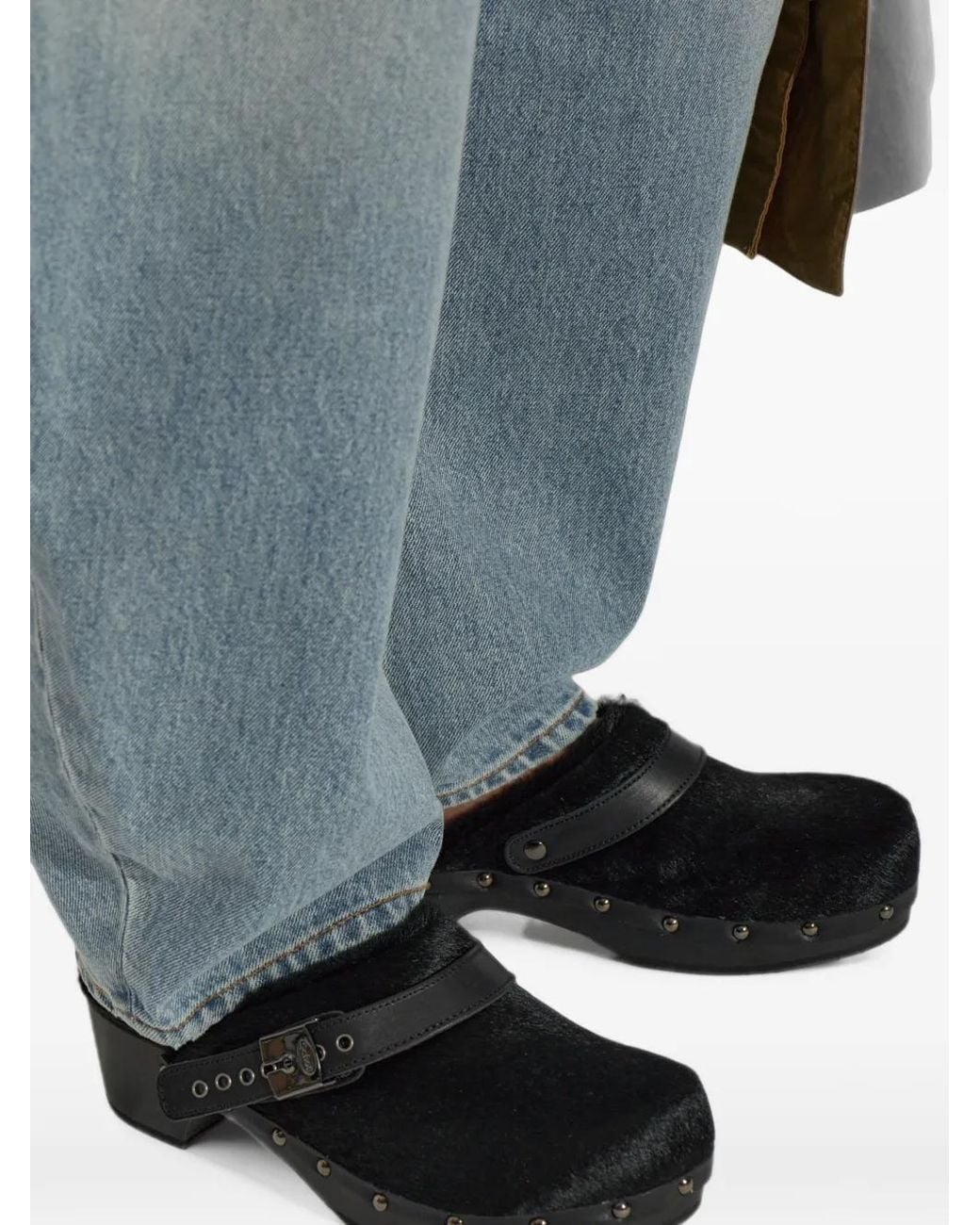 Scholl Black Pescura Robin Leather Mules
