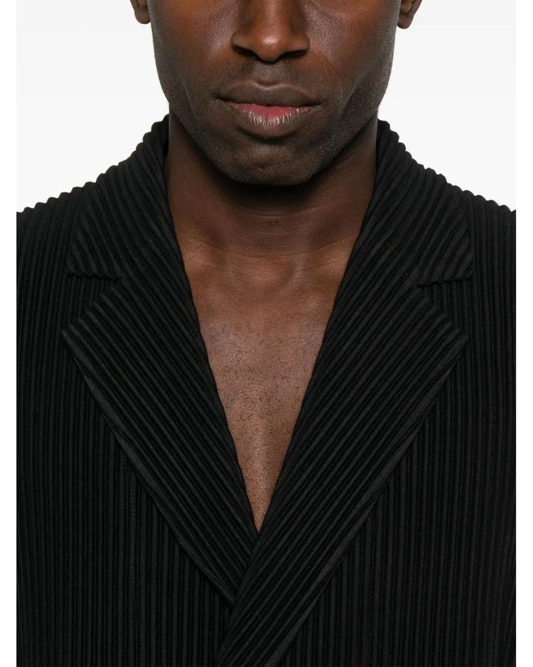 Homme Plissé Issey Miyake Black Tailored Pleats Jacket for men