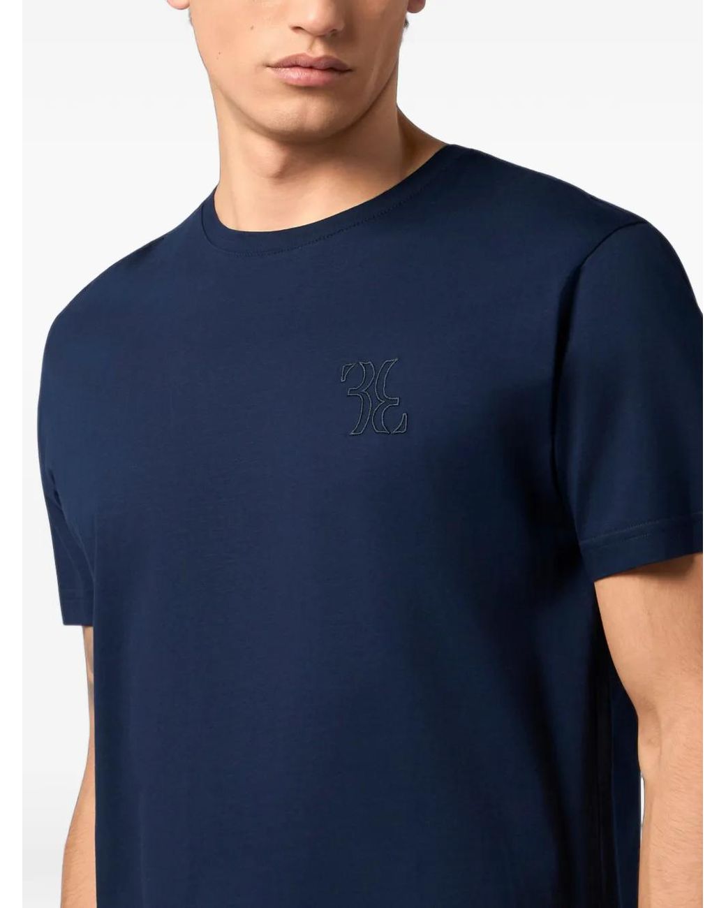 Billionaire Blue Ss Round-Neck T-Shirt for men