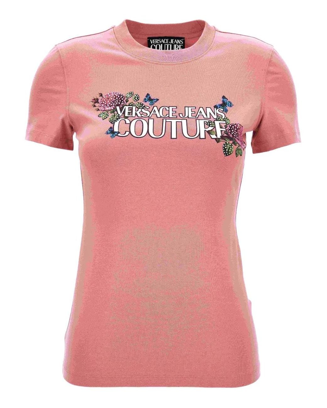 Versace Jeans Couture Pink T-Shirts And Polos