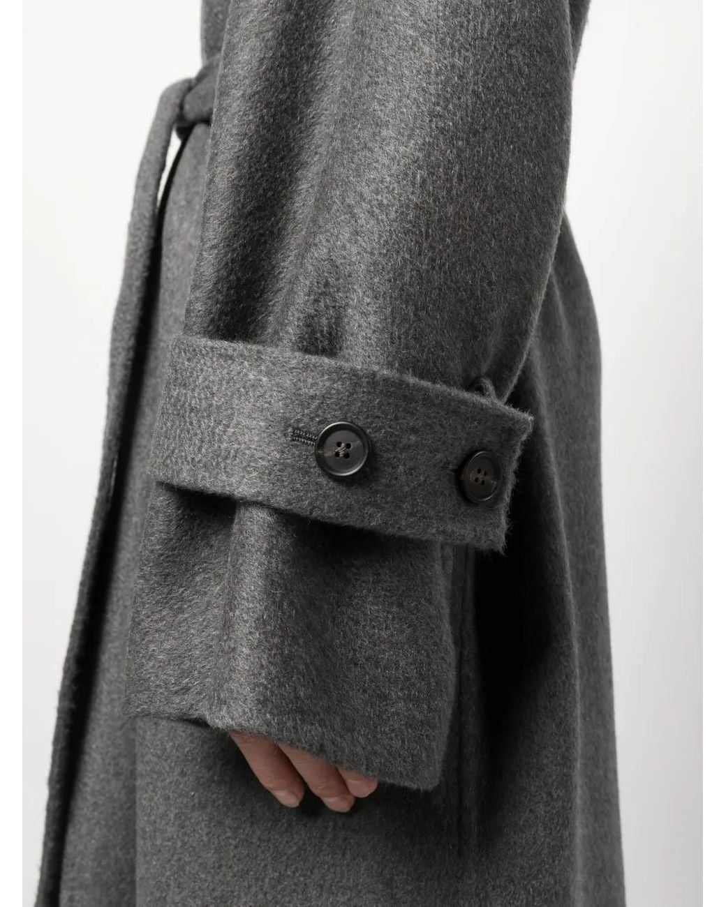 Brunello Cucinelli Gray Belted Coats