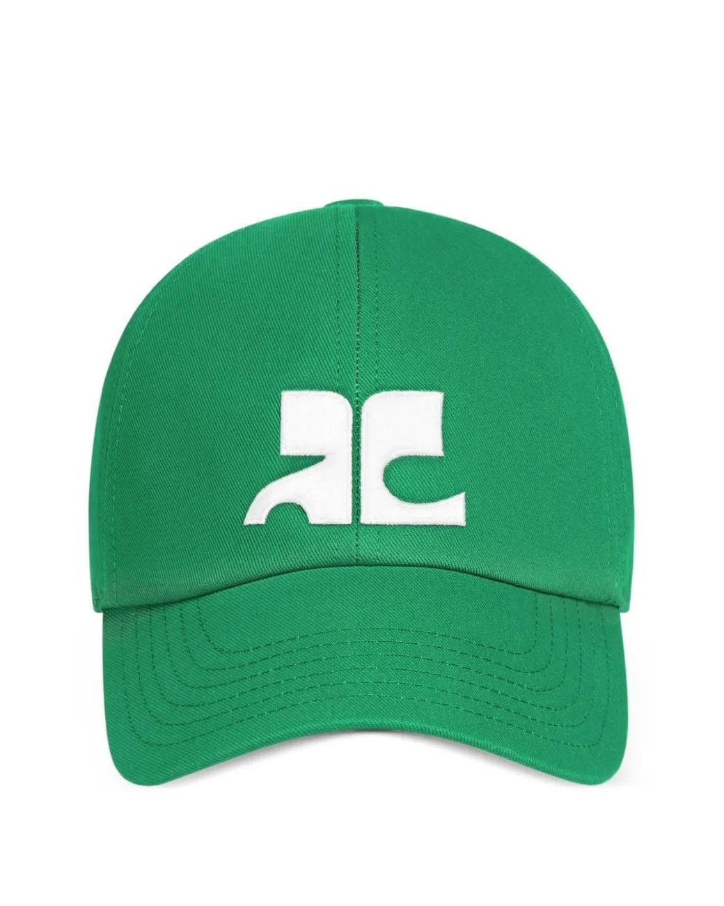 Courreges Green Ac Logo Cotton Cap for men