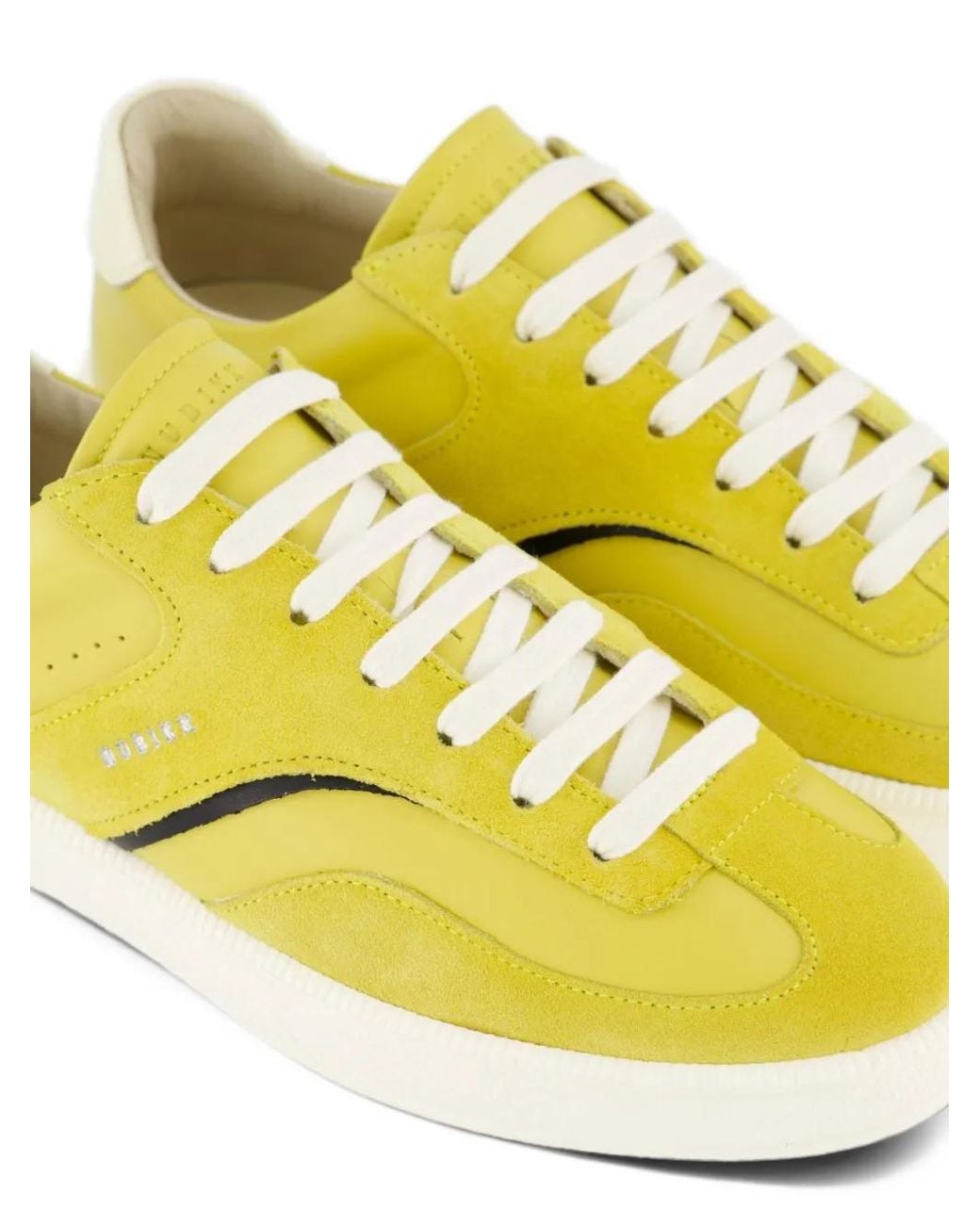 Nubikk Yellow Ray Owen Leather Low-Top Sneakers