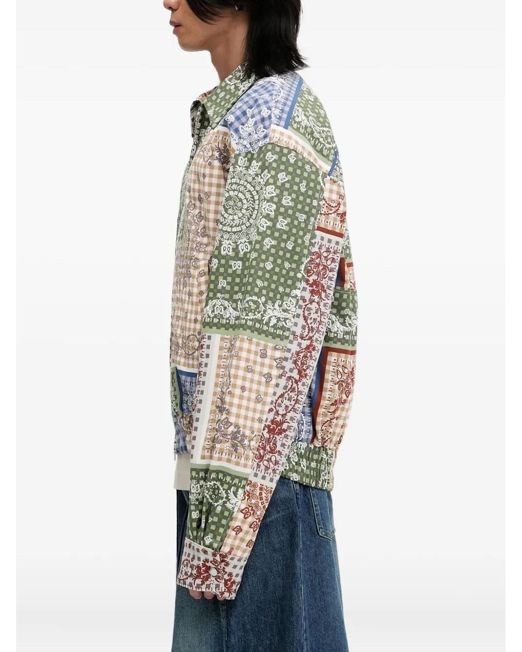 Rhude Gray Patchwork Jacket for men