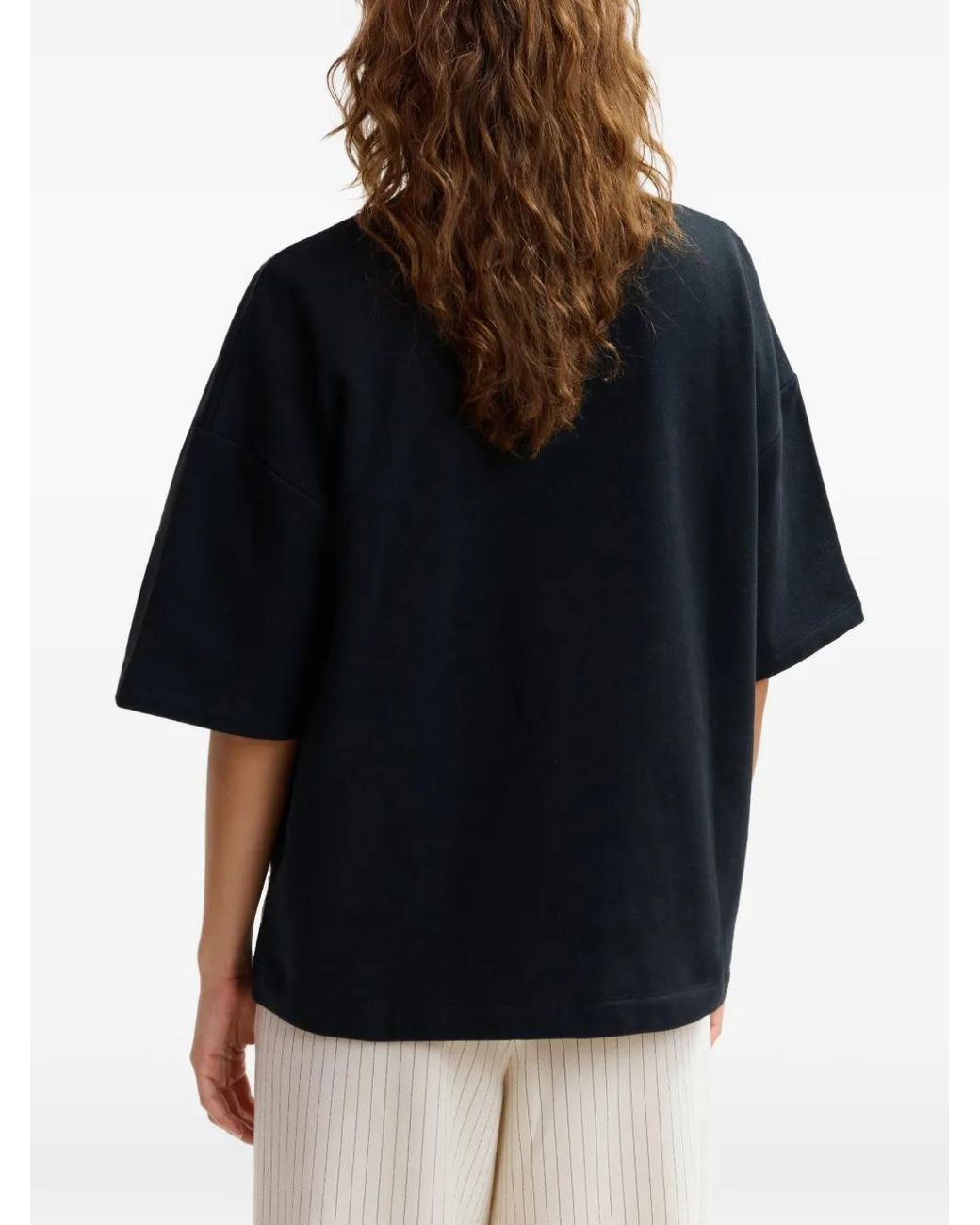 T-Shirt Con Decorazione di Essentiel Antwerp in Black