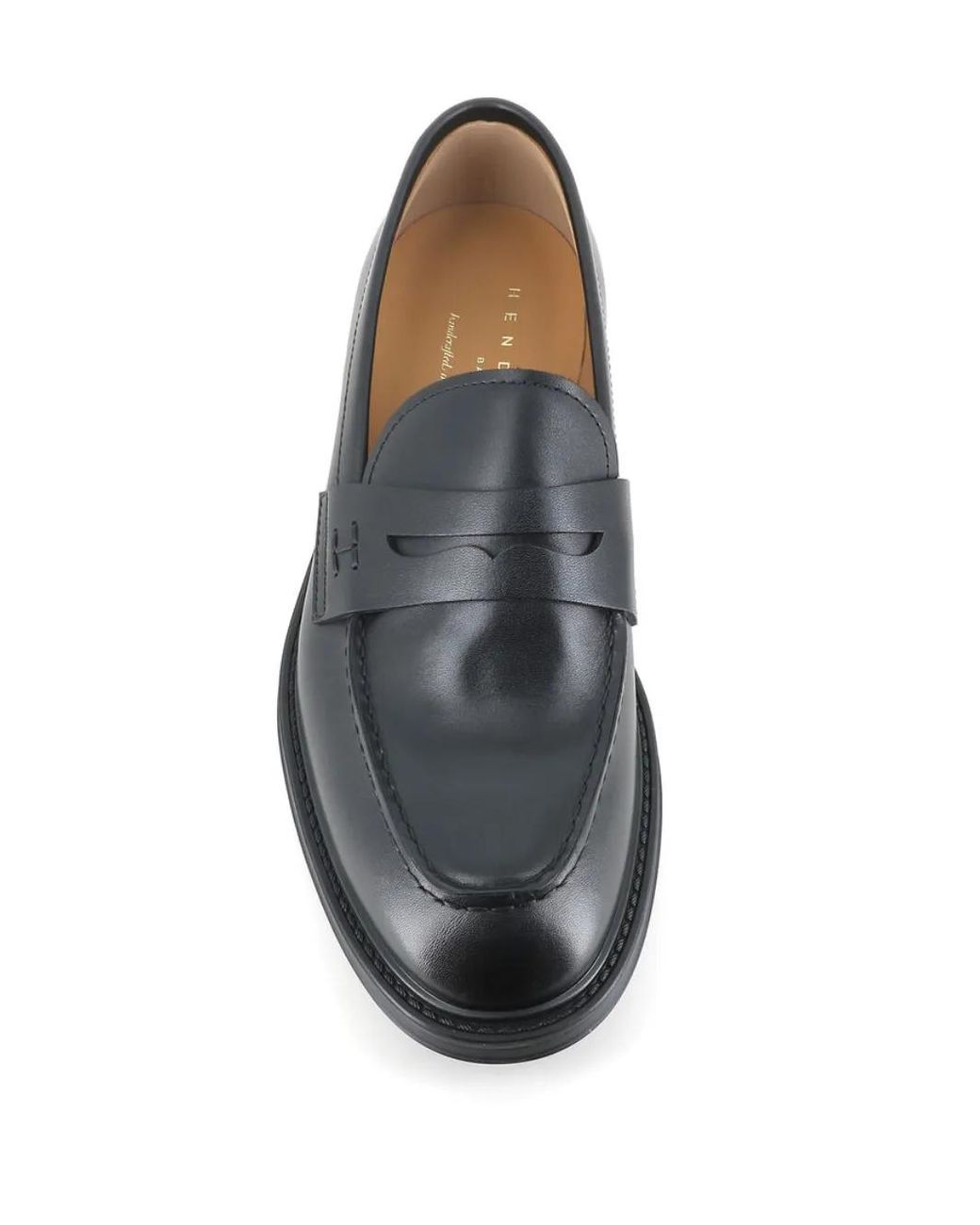 Henderson Gray Penny-Leather Loafers for men