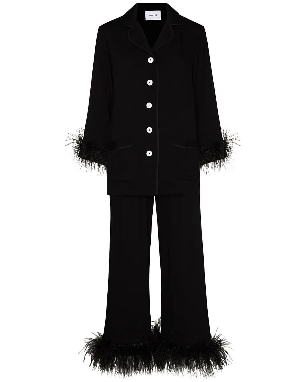 Sleeper 'black Party Two Piece Pyjama Set'
