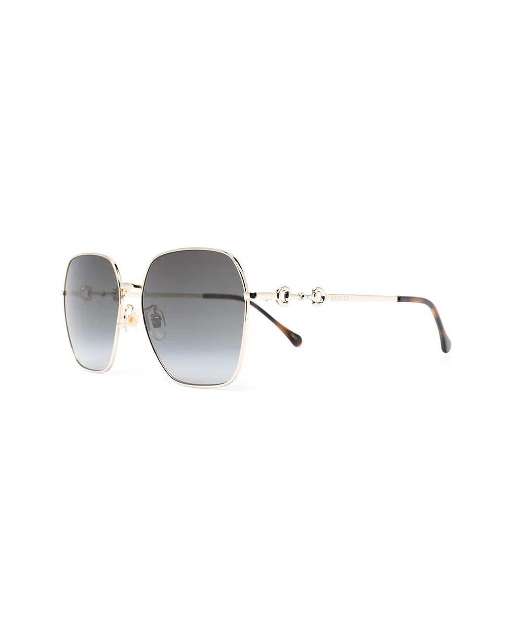 Gucci Gray Square-Frame Sunglasses