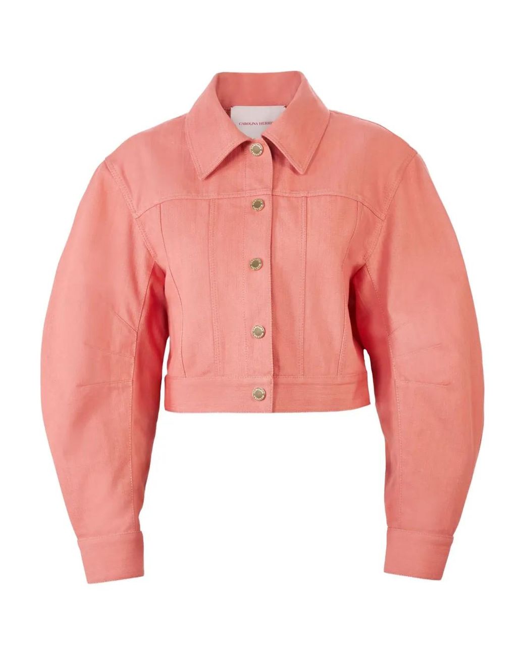 Chaqueta vaquera con manga de arco Carolina Herrera de color Pink