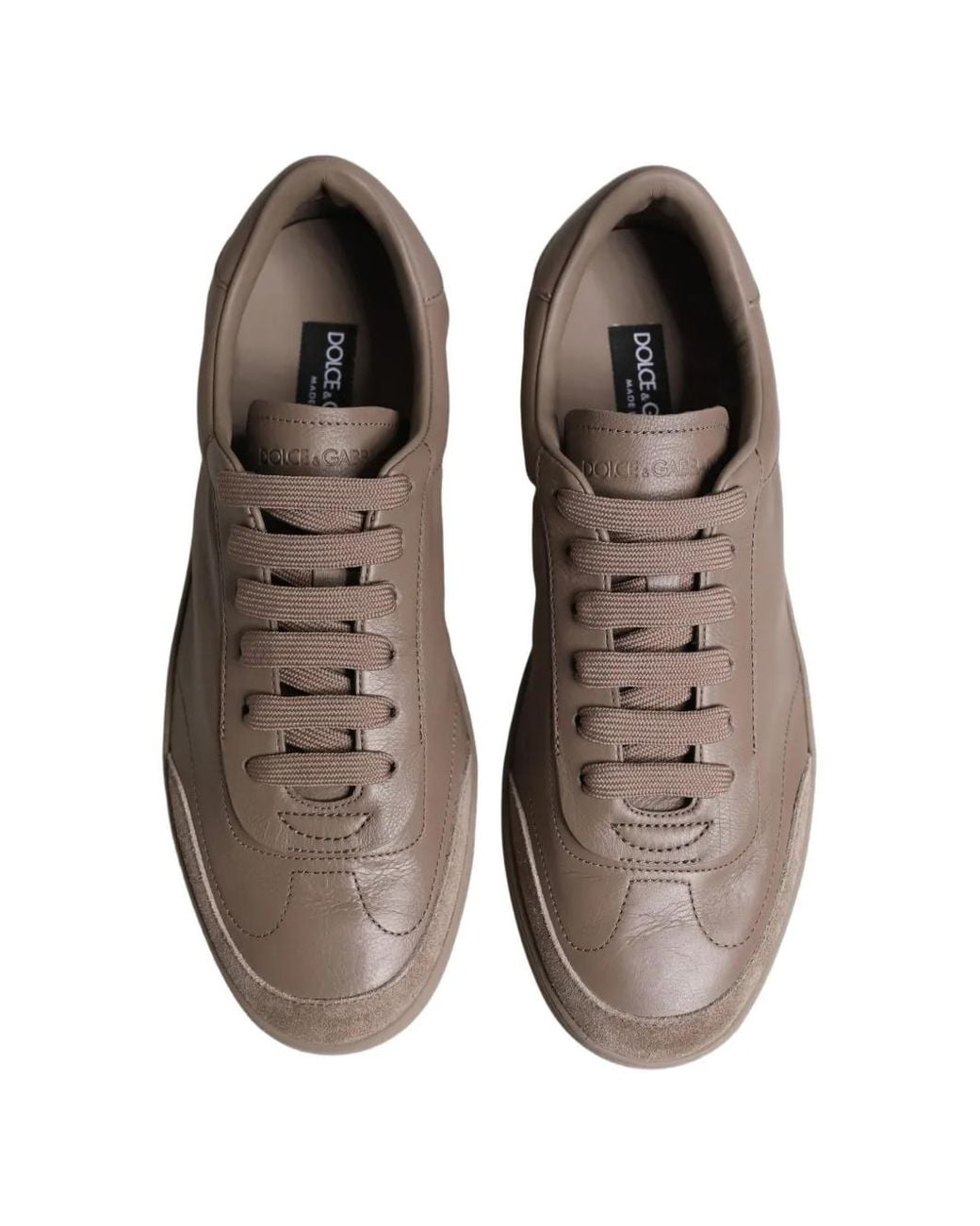 Dolce & Gabbana Brown Saint Tropez Low-Top Sneakers for men