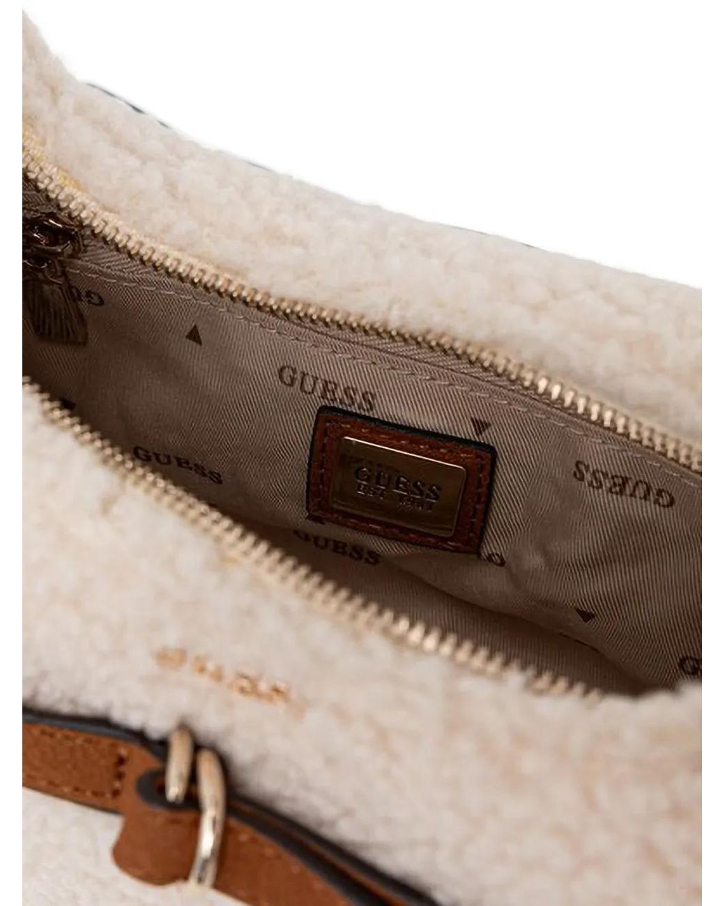 Guess Natural Mini Taylor Buckle-Detail Tote Bag