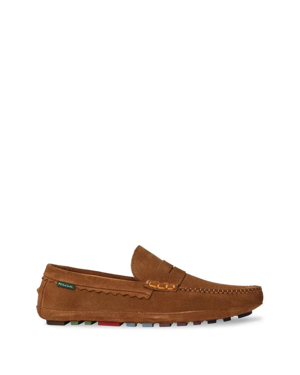 Paul Smith Brown Stitching Trim Loafers for men