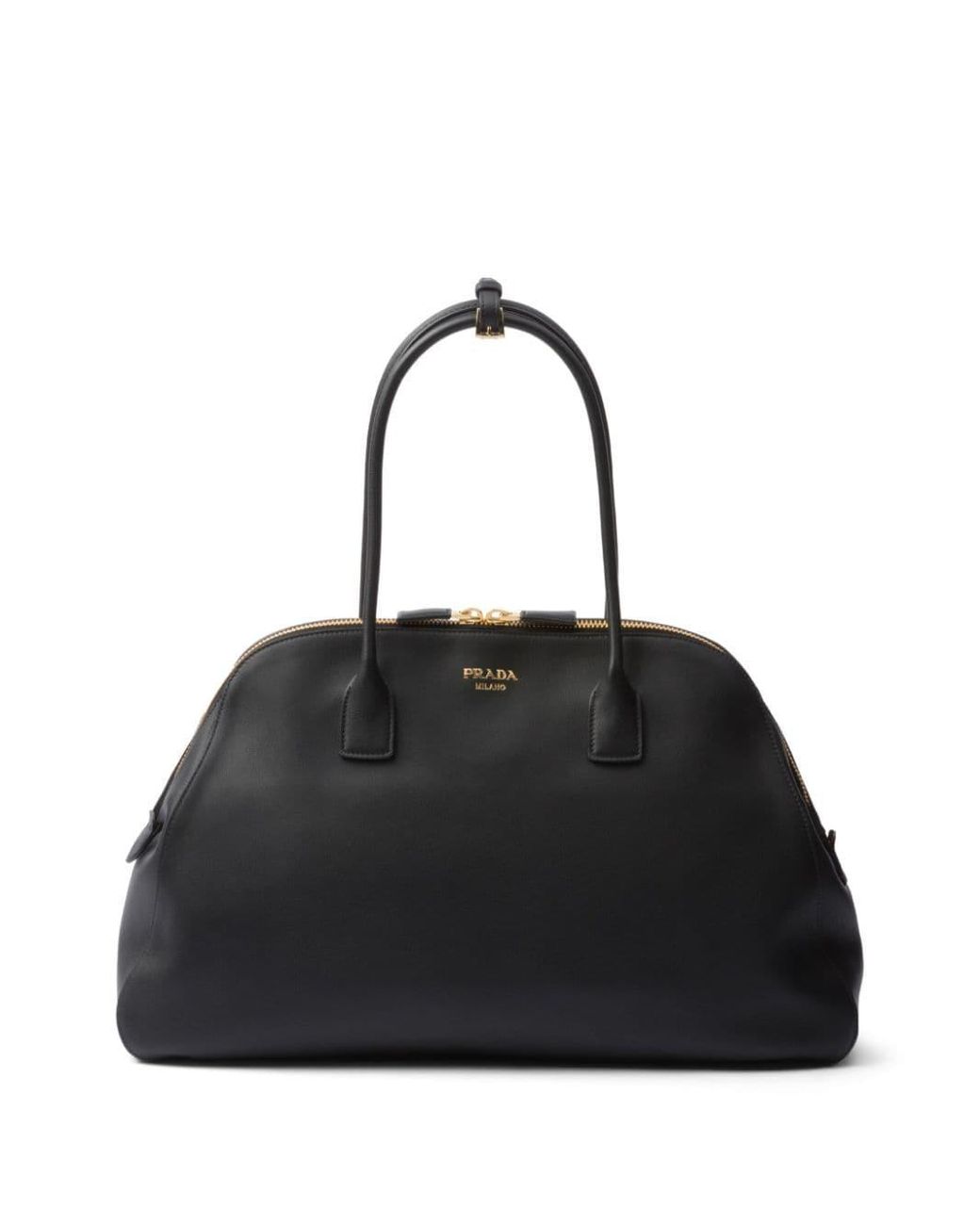 Prada Large Leather Tote Bag in Black Lyst UK