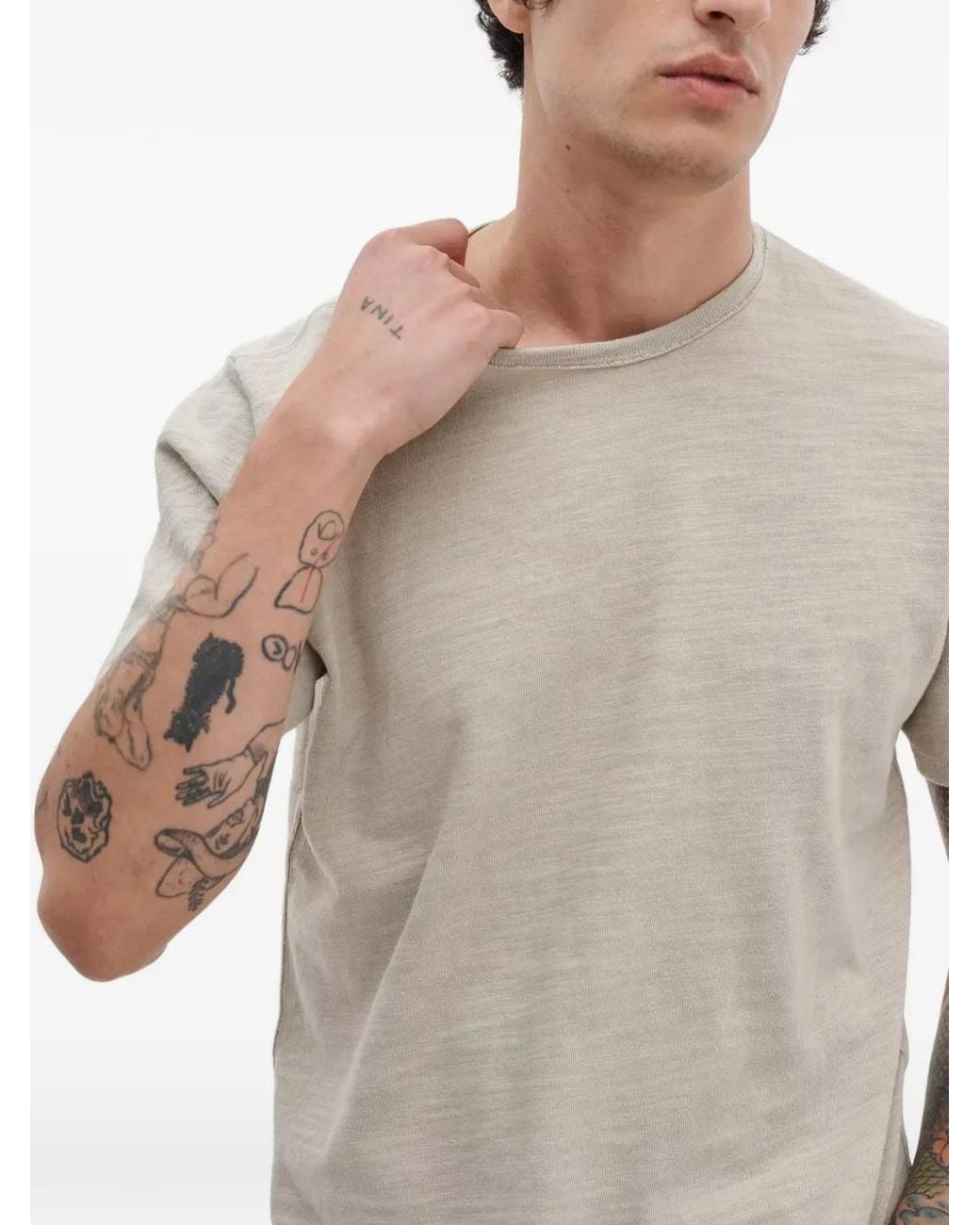 Rag & Bone White Round Neck T-Shirt for men