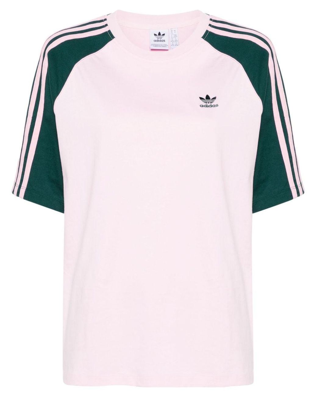 adidas Colour block cotton T shirt in Pink Lyst AT