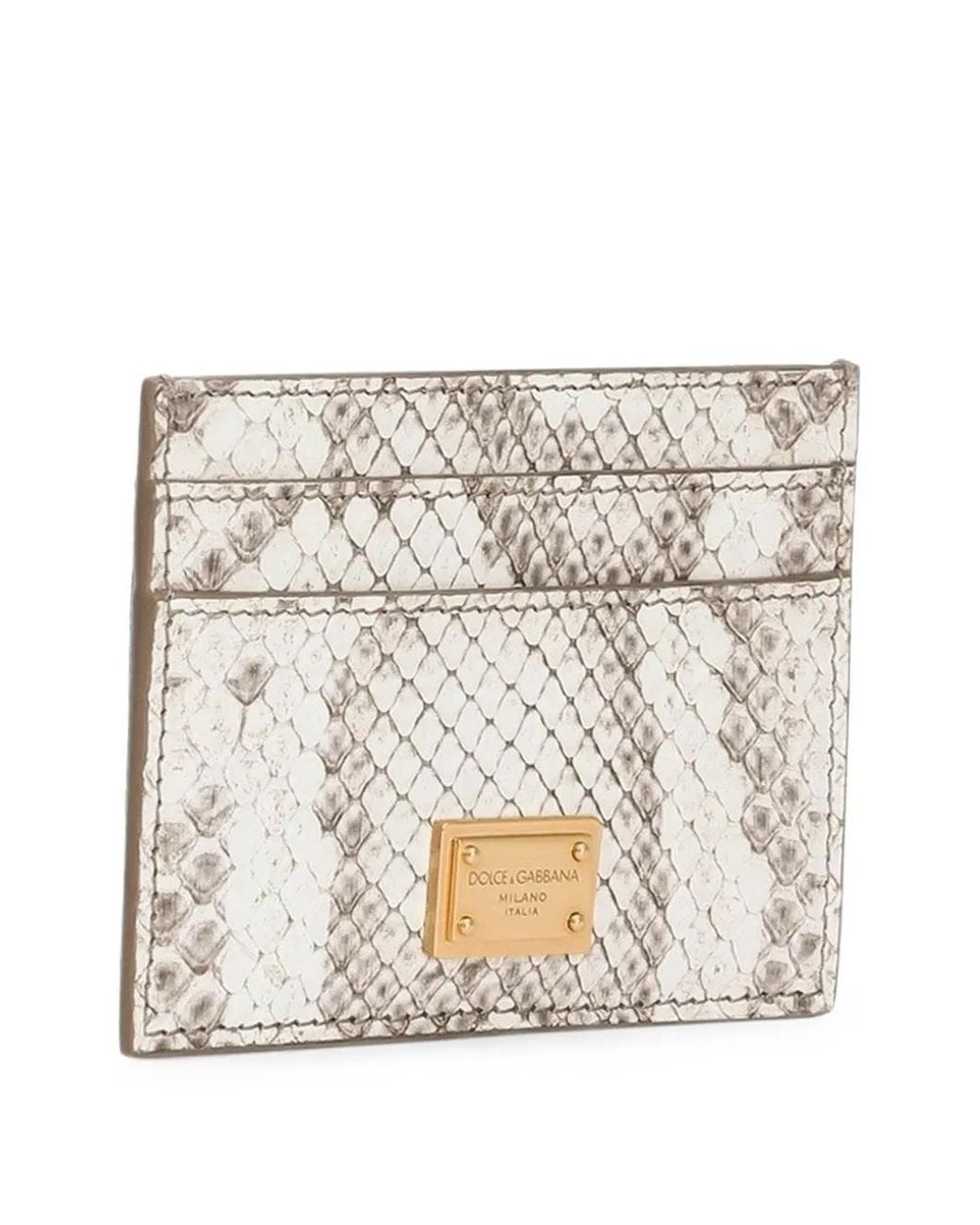 Dolce & Gabbana Natural Python Card Holder