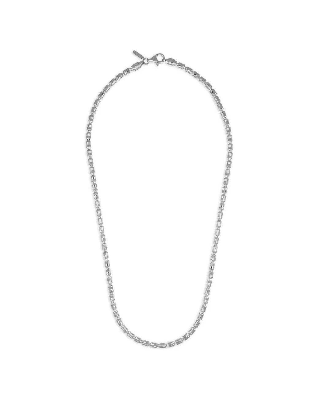 Desmo Barrel Crystal Halskette in White für Herren
