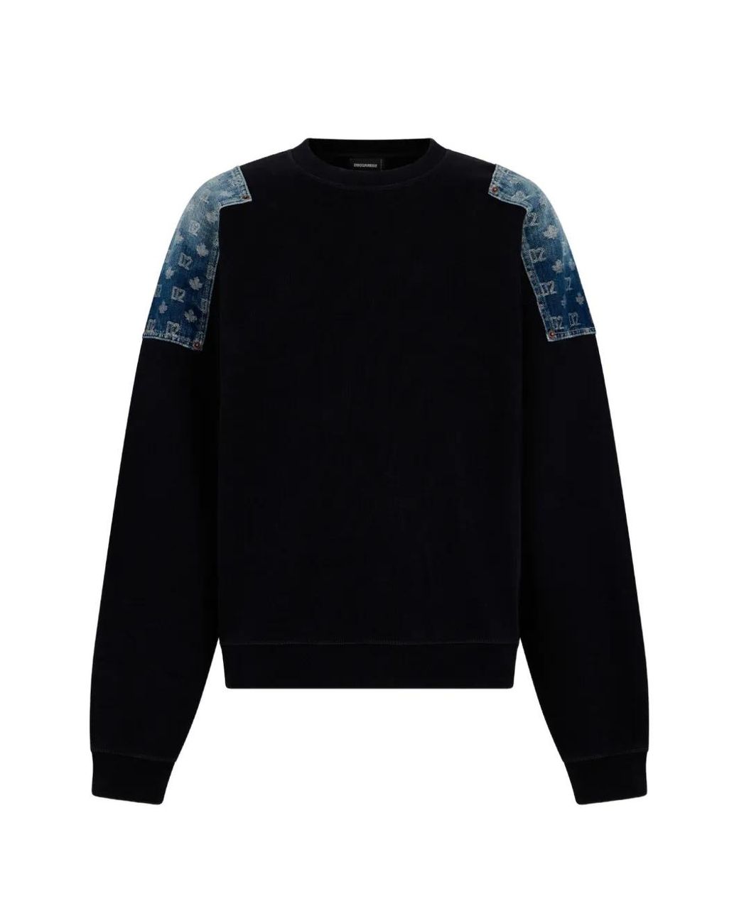DSquared² Black D2 Monogram Cool Fit Crewneck Sweatshirt for men