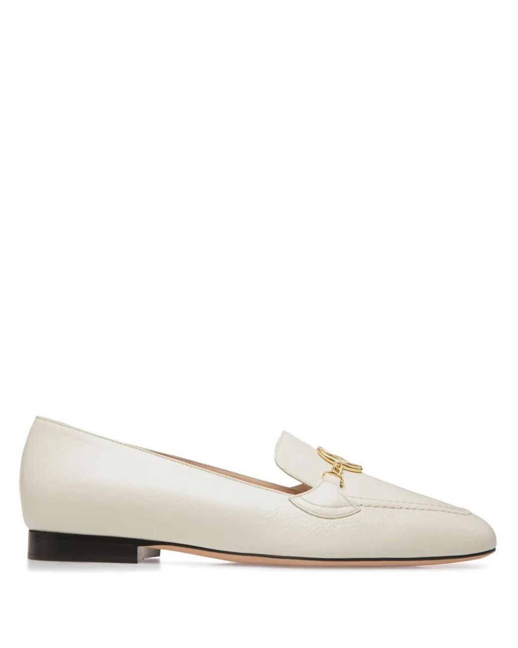 Bally White O'Brien Goat Grained Loafers