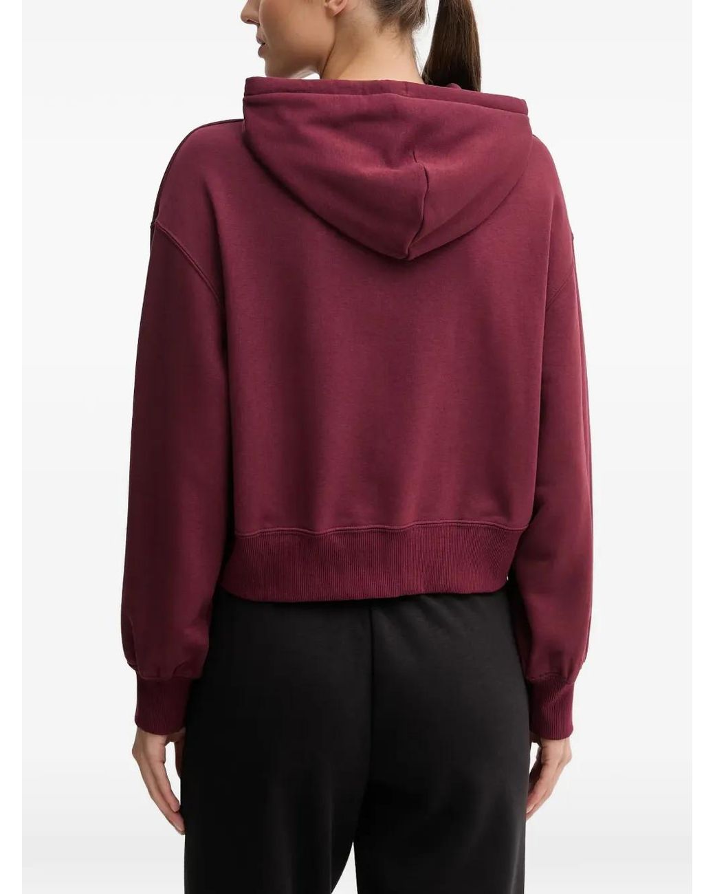 PUMA Cropped Logo-Embroidered Hoodie