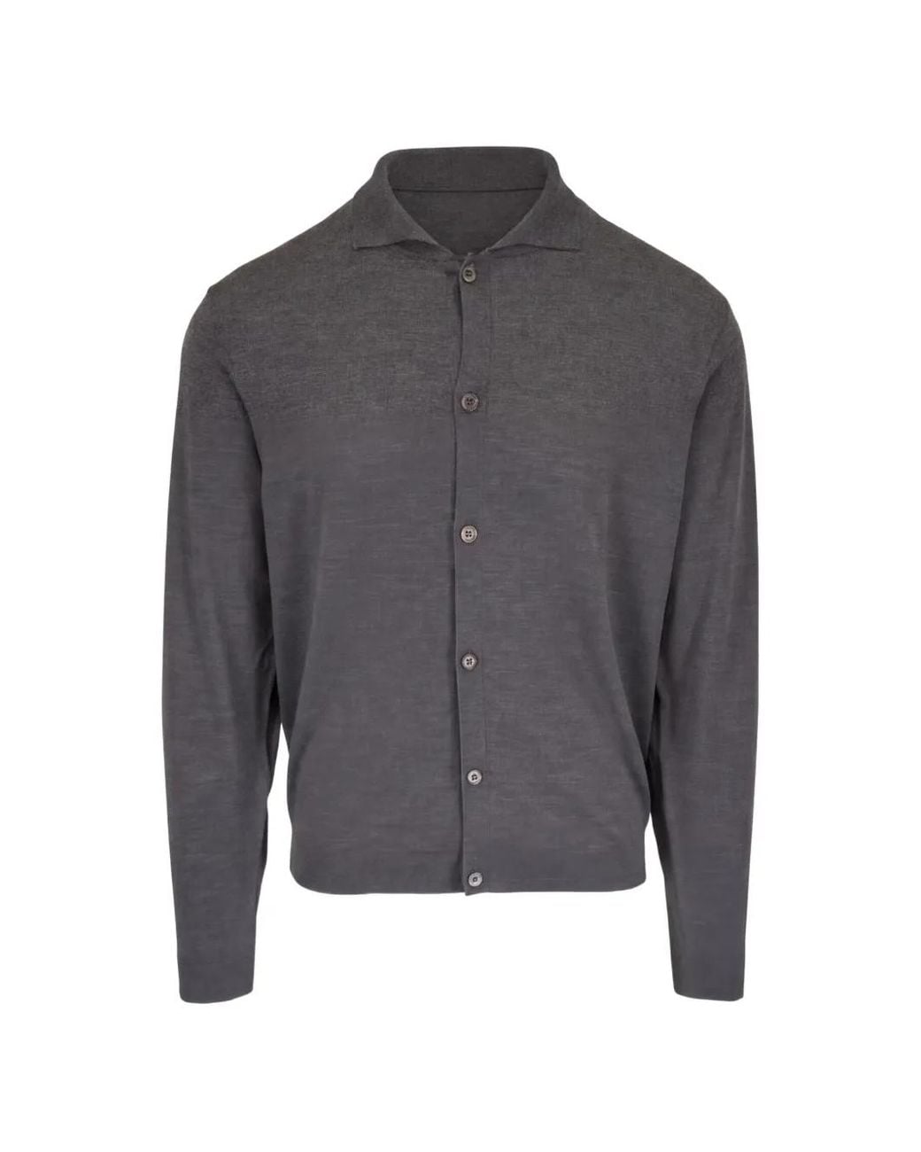Peter Millar Gray Button-Up Collared Cardigan for men