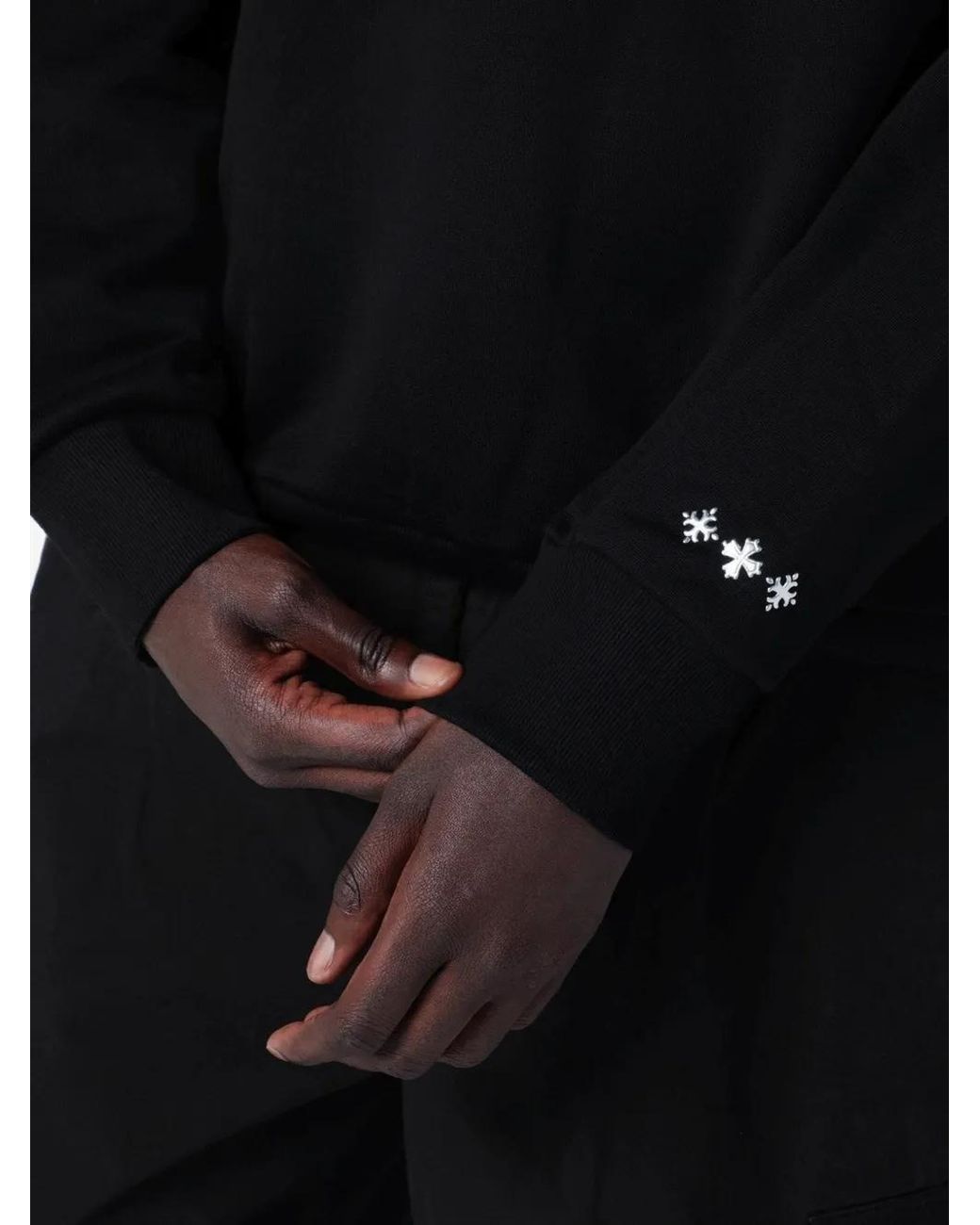 Tatras Black Logo-Print Drop-Shoulder Sweater for men