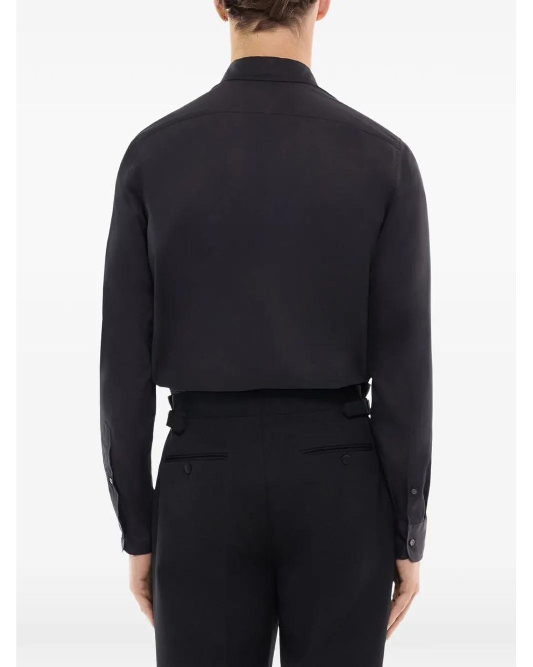 Fursac Black Adjusted-Fit Formal Shirt for men
