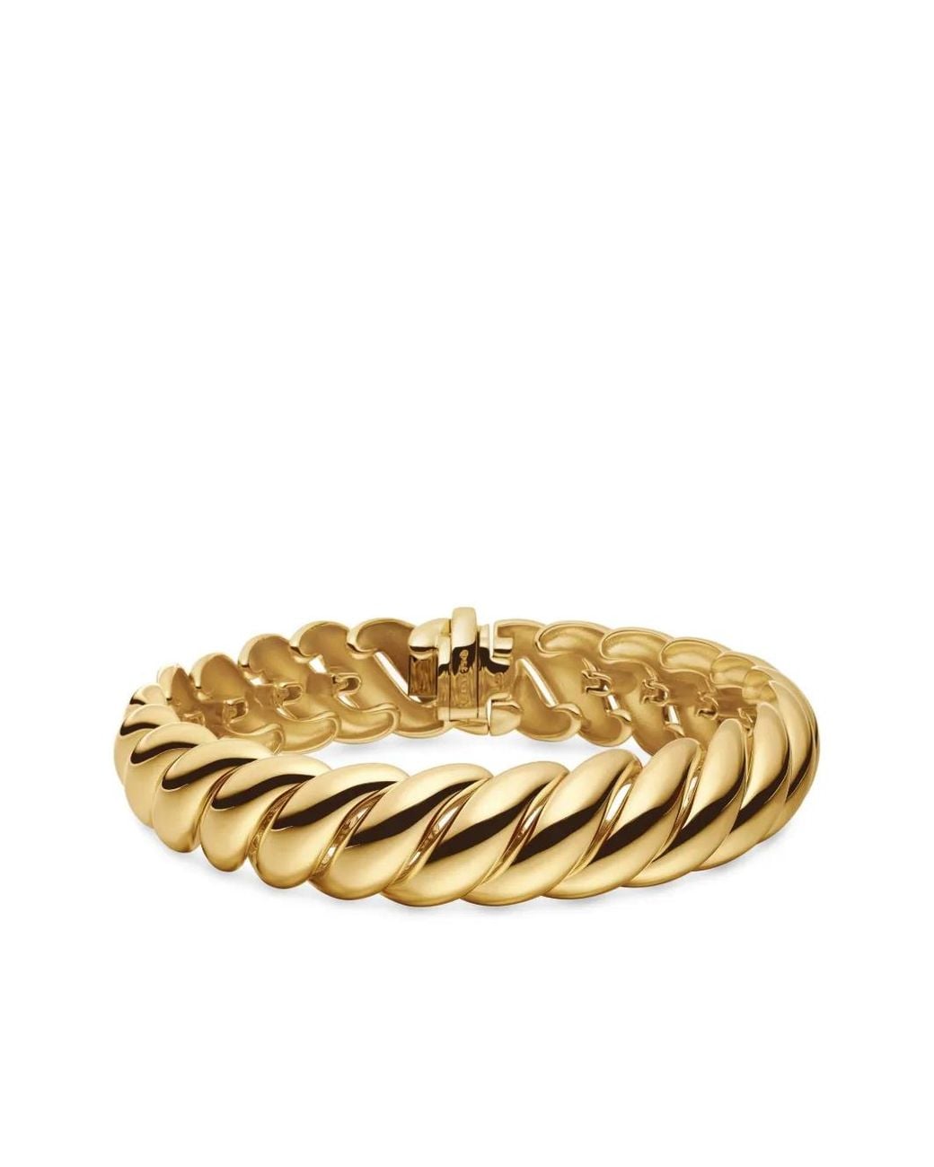David Yurman Metallic 18Kt Sculpted Cable Bracelet (14Mm)