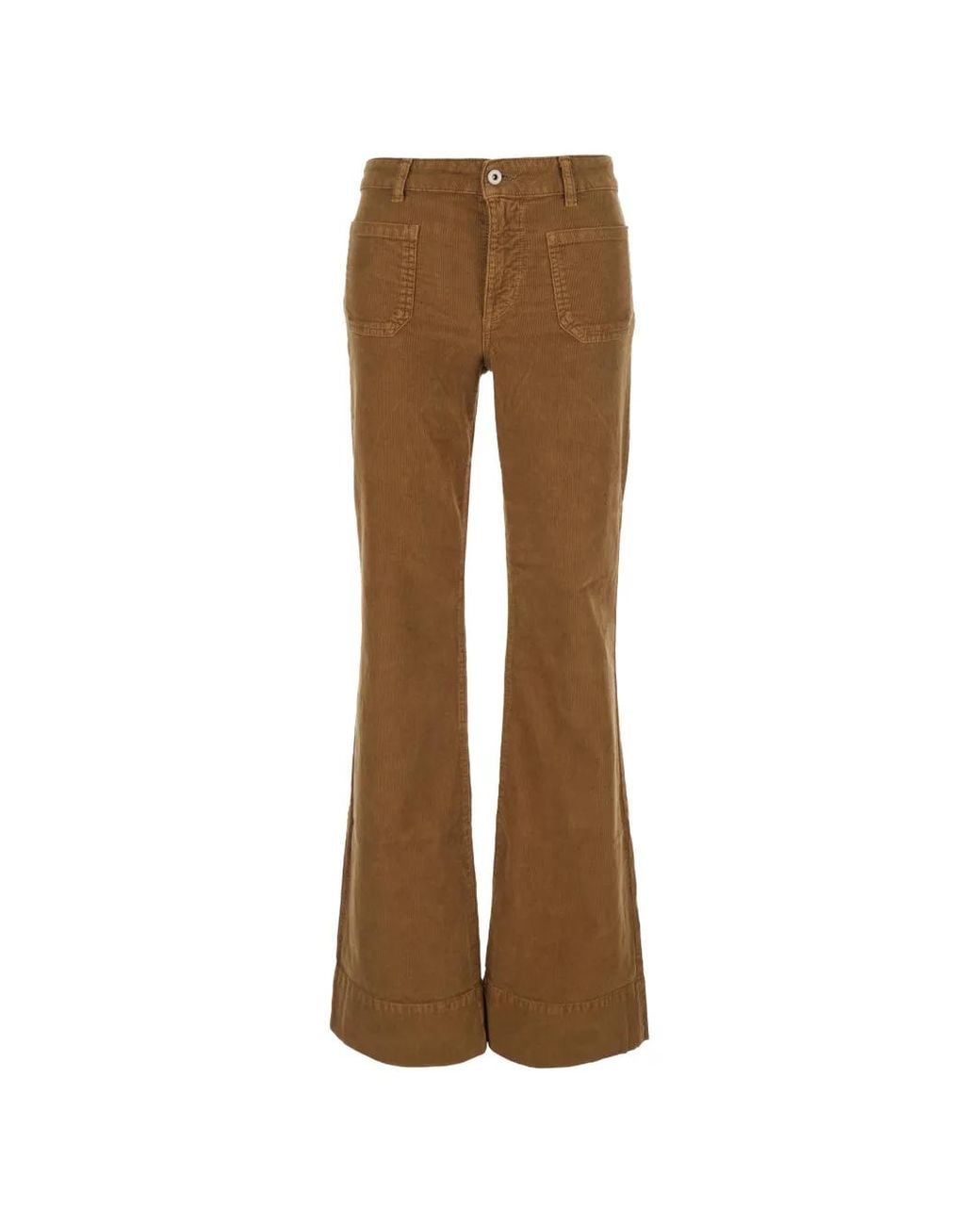 AG Jeans Natural Pantalon Évasé Vicky En Velours Côtelé