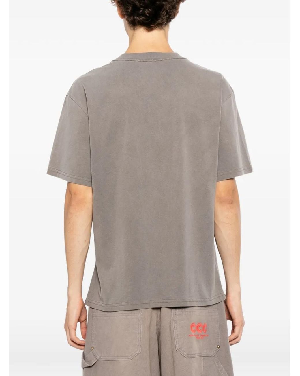 Melt Gray Graphic-Print T-Shirt for men