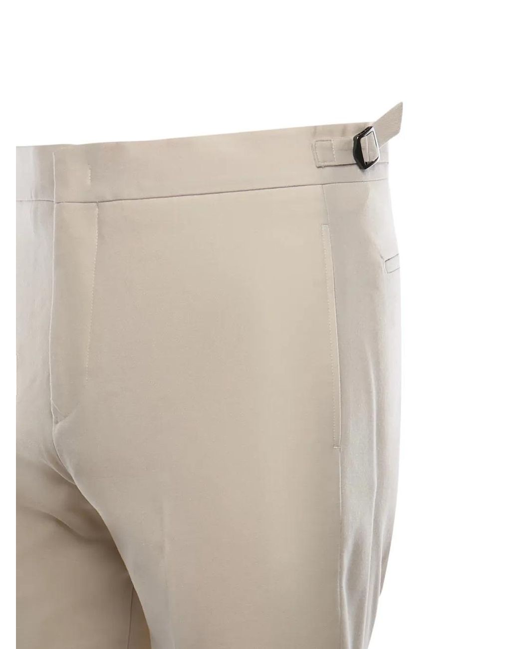 BE ABLE Natural Pleated Welt Trousers for men