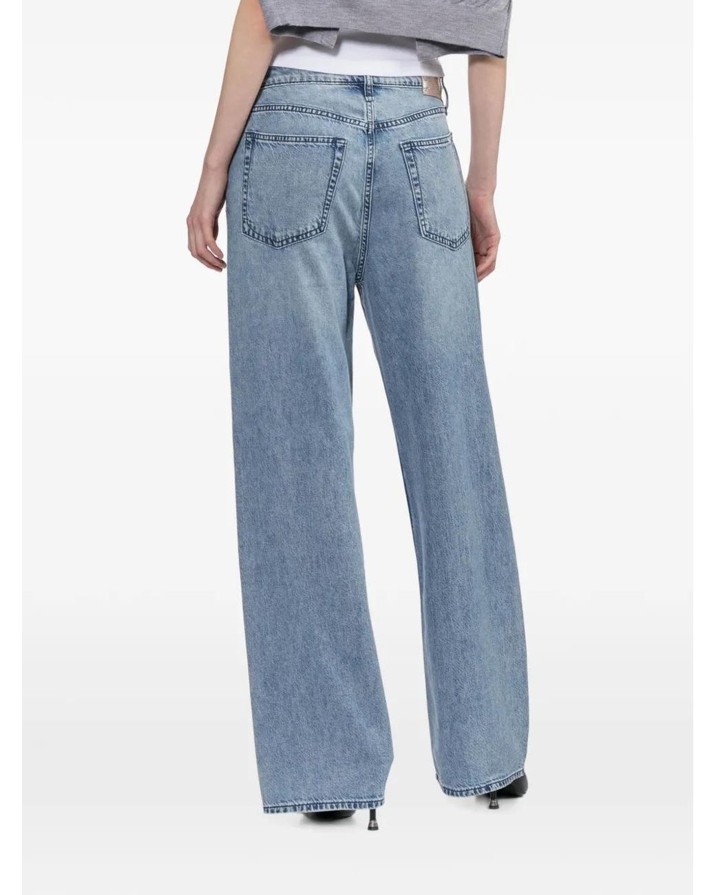 Rag & Bone Blue Jean À Ornements En Cristal Logan