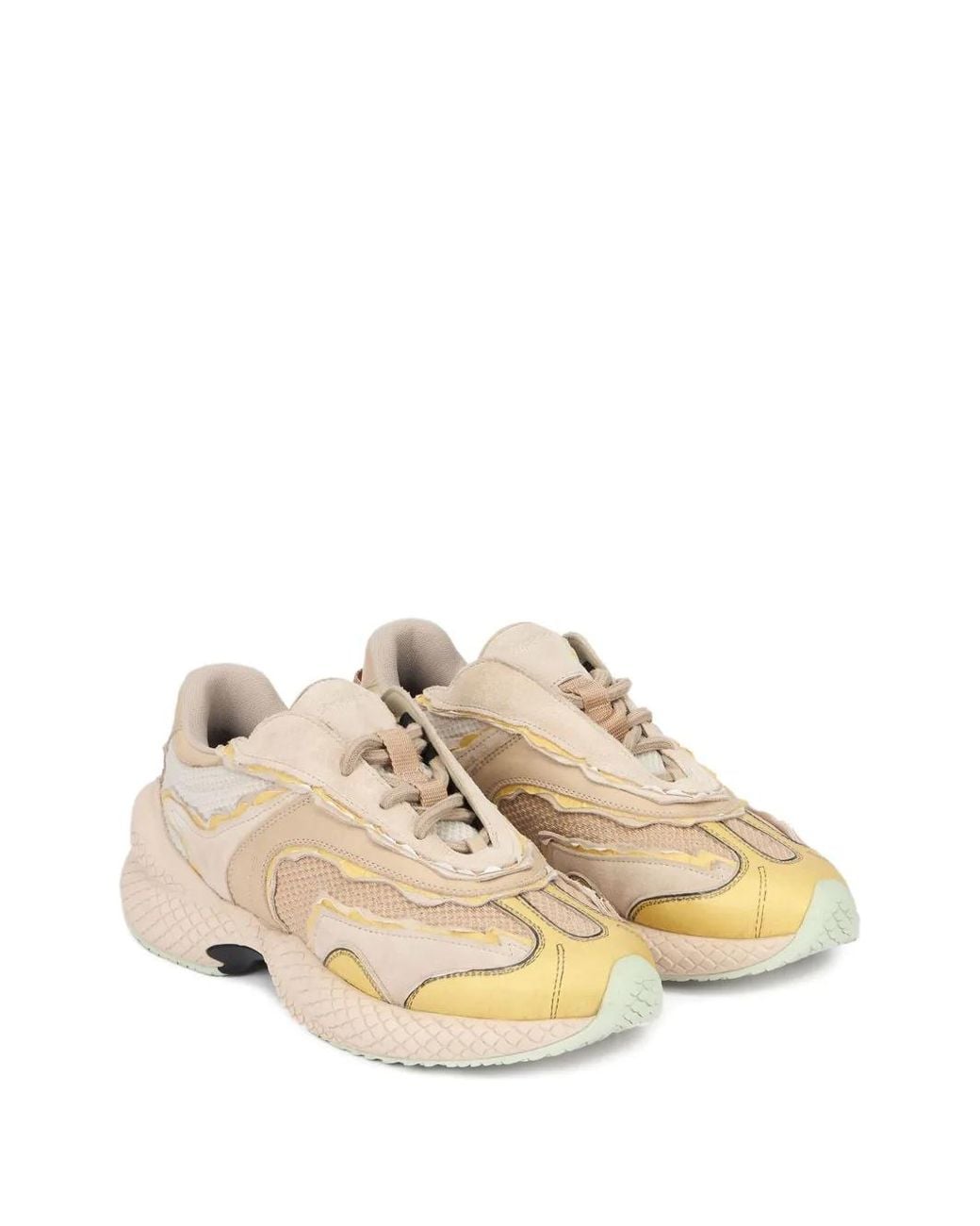Roberto Cavalli Natural Chunky-Sole Sneakers