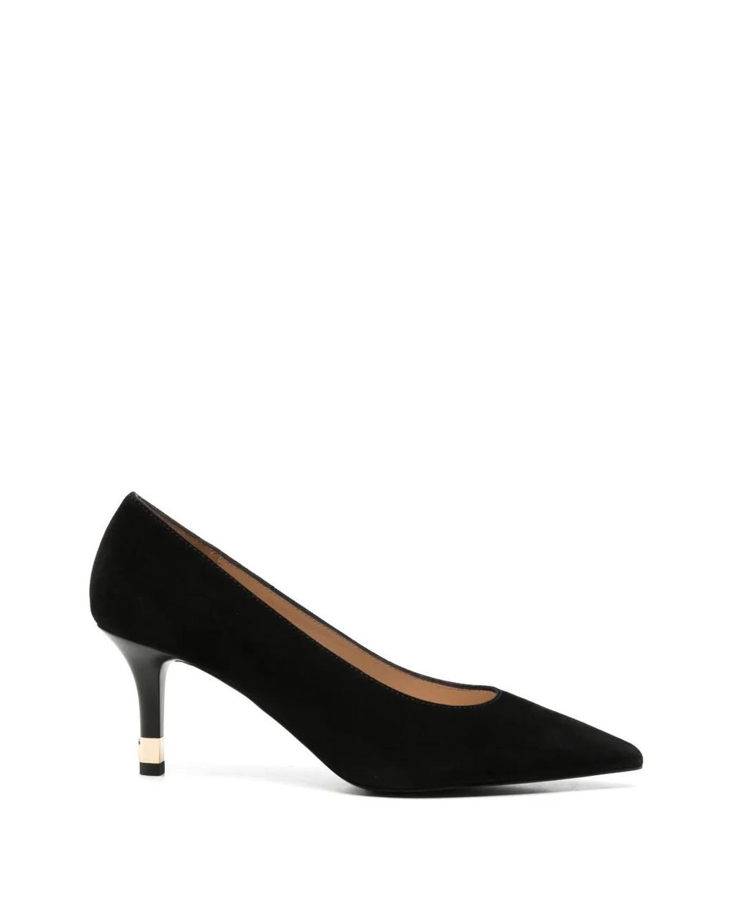 Furla Black Pointed-Toe Suede Pumps