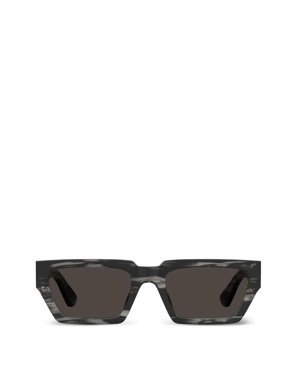 Moschino Gray Logo-Plaque Rectangle-Frame Sunglasses for men