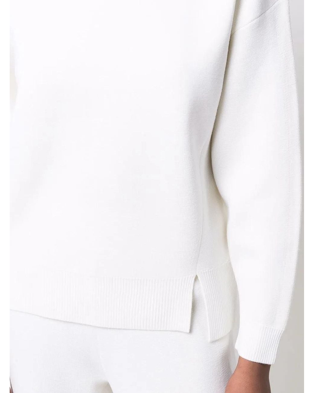 Bally White Front-Slit Detail Jumper
