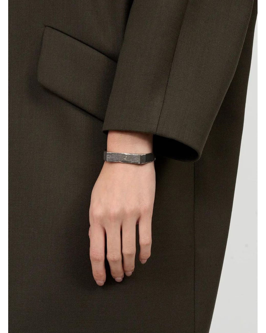 MM6 by Maison Margiela White Numbers-Motif Cuff Bracelet