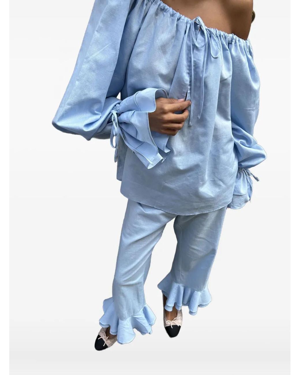 Sleeper Blue High-Waisted Skirt