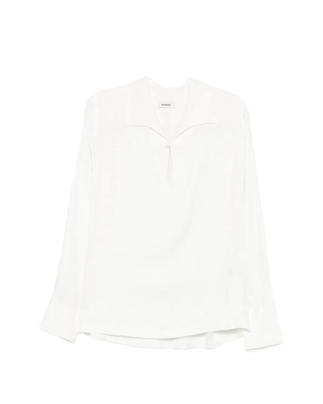 Sandro White Tunic-Effect Shirt for men