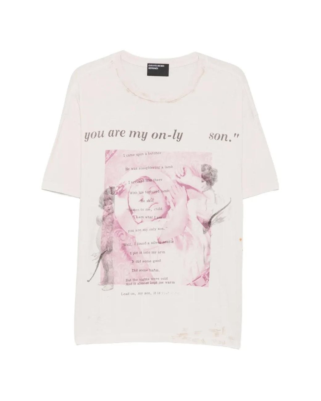 Enfants Riches Deprimes Pink T-Shirt En Coton À Imprimé Graphique for men