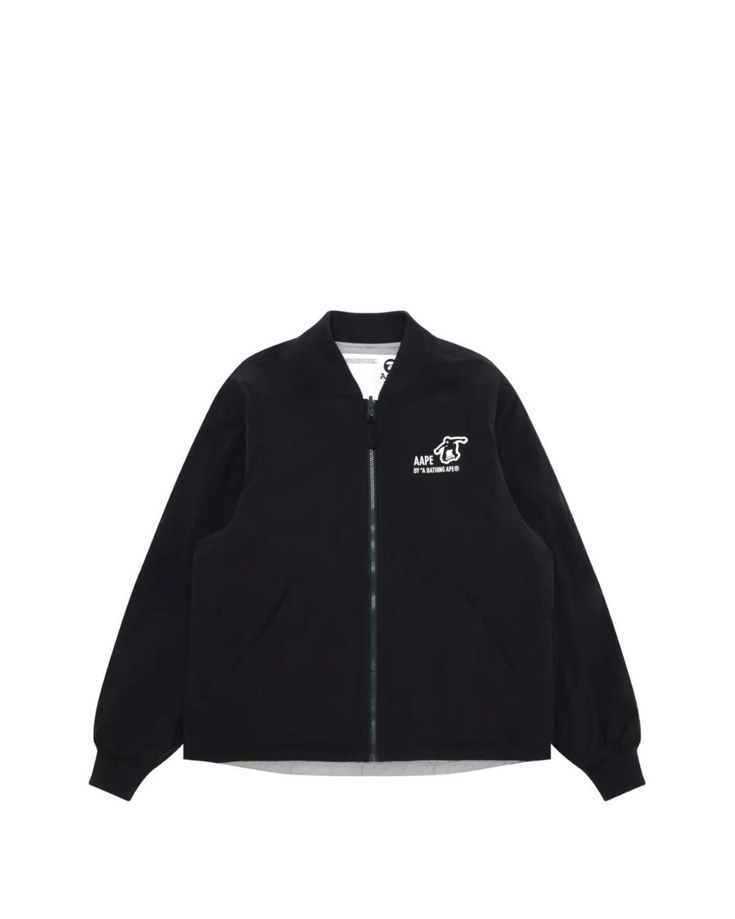 Aape By A Bathing Ape Blue Reversible Logo-Print Hooded Jacket for men