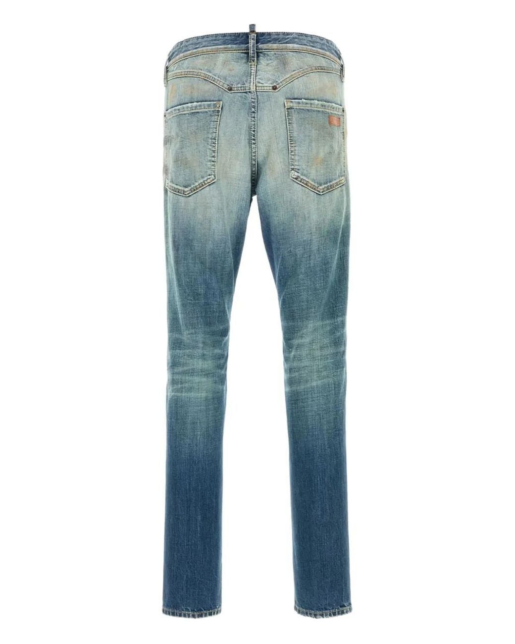 DSquared² Blue Distressed Jeans for men