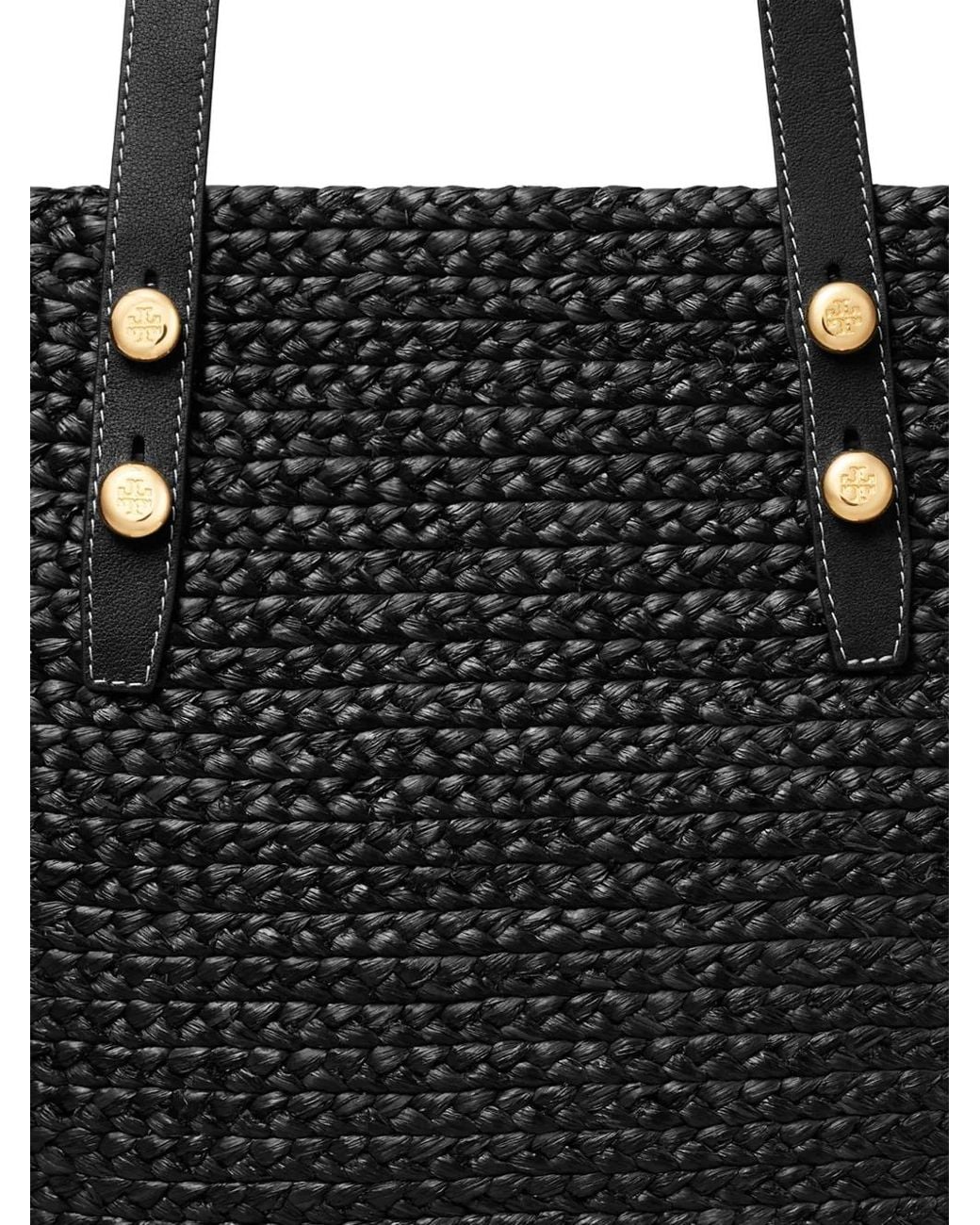 Tory Burch Black Large Romy Basket Tote