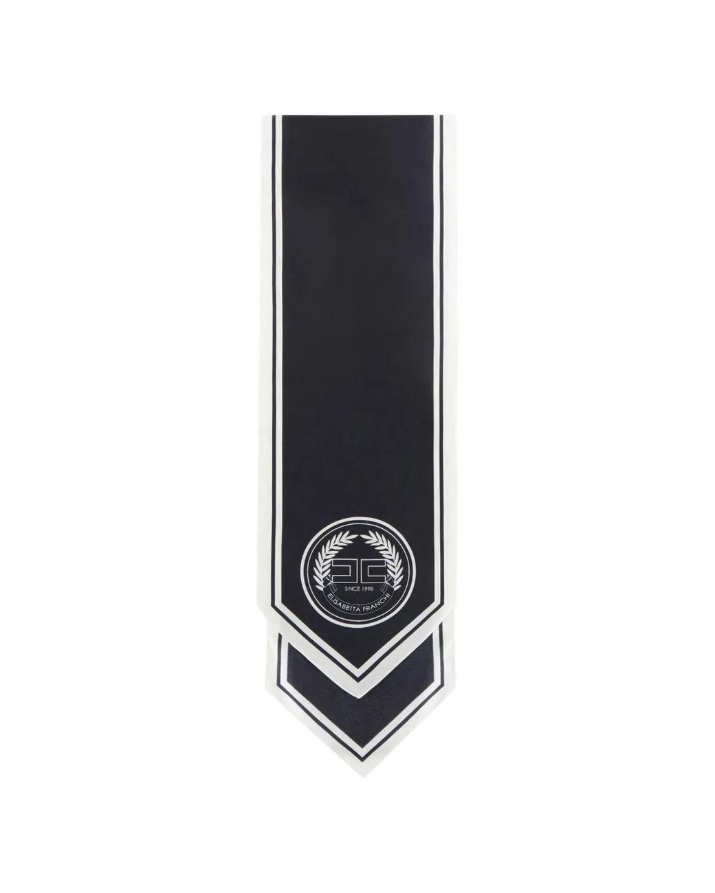 Elisabetta Franchi Black Silk Foulard Scarf