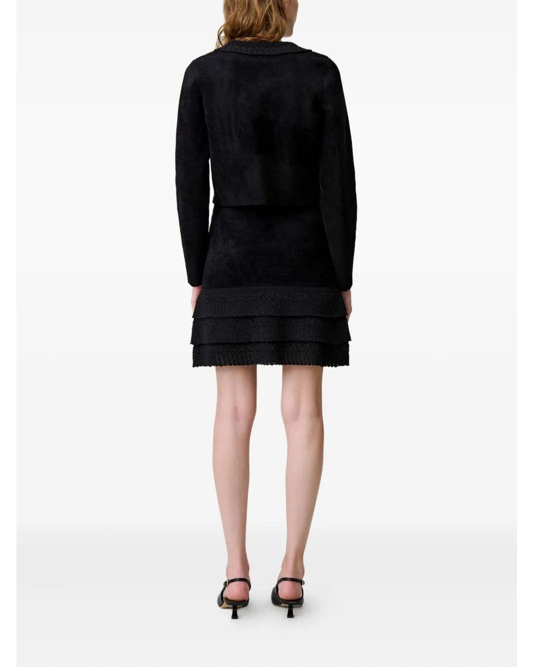 Minijupe À Volants Claudie Pierlot en coloris Black