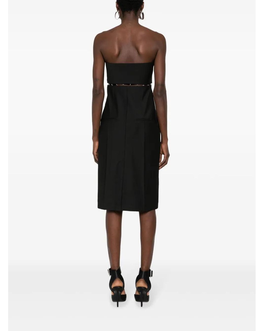 Anna October Black Bustier-Style Twill Set