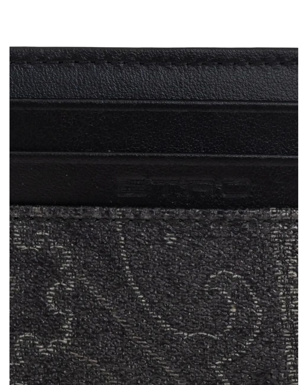 Etro Black Paisley-Patterned Card Holder for men
