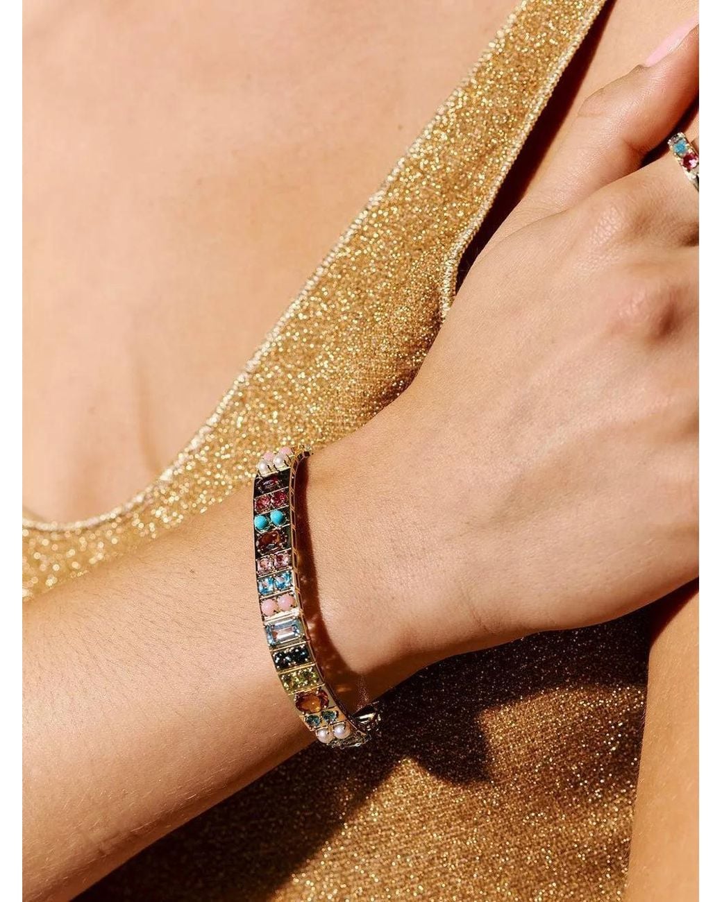 TYPE JEWELRY Brown Leggo Multi-Stone Bracelet